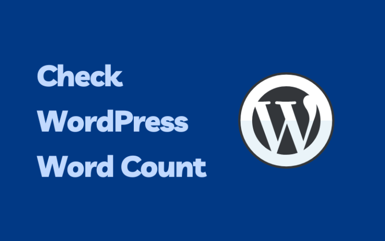 View WordPress Word Count