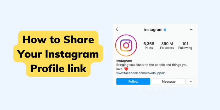 How to Share your Instagram Profile Link